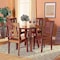 Baxton Studio Anesa Modern and Contemporary Transitional Walnut Brown Finished Wood 5-Piece Dining Set 177-11379-10895-Zoro - alternate 2